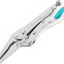 DURATECH 6-1/2Inch Long Nose Locking Pliers, Premium Cr-V Construction, Long Nose Pliers with Wire Cutter for Easy Access to Hard to Reach Areas