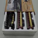 Hot Bee Train Set for Boys,Remote Control Christmas Train Sets w/Steam Locomotive,Light Passenger Cars & Tracks,Trains Toys w/Smoke,Whistle & Lights,Christmas Toys Gifts for 3 4 5 6 7 8+ Year Old Kids