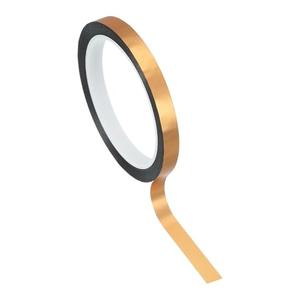 PATIKIL Metalized Polyester Film Tape 3/8 in x 55 Yard, Metallic Decor Tape Champagne Gold Adhesive Mirror Tape for Detailing Accent Wall Graphic Arts Boat Trim Walls