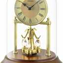 SEIKO QXN236GLH Desk and Table Clock, Brown, Large