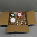 30 Pieces Christmas Booze Balls, Christmas Tree Hanging Ornaments Clear Plastic Fillable Bulbs Pendant Ball with Screw Caps and Ribbons for Christmas Home Party Decor (Silver)