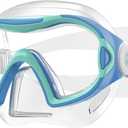 OutdoorMaster Stingray Kids Swim Goggles with Nose Cover, Swim Diving Mask for Kids, Anti-Fog Swimming Goggles for Boys and Girls, Age 5-12 (Blue Frame+Clear Lens)