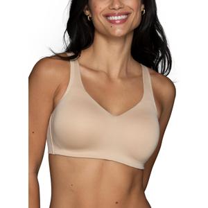 Vanity Fair Women's Beauty Back Smoothing Wireless Bra, Comfort and Support, Simple Sizing (Beige, L)