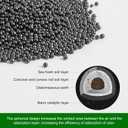 Artificial Flower 3-in-1 Set Hollow Vase with 4 Faux Lavenders 14oz Nano Mineral Crystal Beads Odor Absorber & Decorative Floral Arrangements for Indoor Bedroom Washroom, Purple White