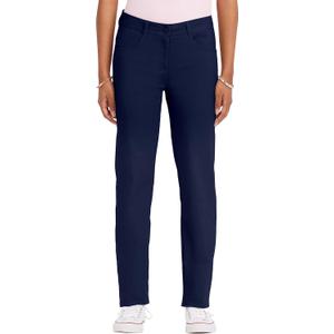 IZOD Junior's Uniform Skinny Stretch Twill Pant (1, Navy)