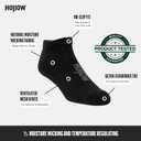 HOLLOW Alpaca No Show Socks for Men & Women, Moisture Wicking, Made in USA (Black, XL)