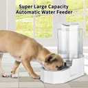 Sfozstra Dog Water Bowl Dispenser: 6L Large White Gravity Stainless Steel Bowl - Without Filter - Pet Feeder for Pets Indoor/Outdoor Use by Owners