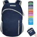 35L Foldable Waterproof Backpack For Outdoor Sports Travel Inside Wet Clothes Compartment Packable For Multiple (1dark Blue)