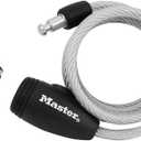 Master Lock 8109D Compact Bike Lock Cable, Silver, 5-Foot X 5/16-inch, Gray