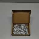 #10 x 1 Zinc Plated Steel Self Drilling Roofing Screws, Hex Head Self Tapping Screws with EPDM Washer, White Head, 100 PCS