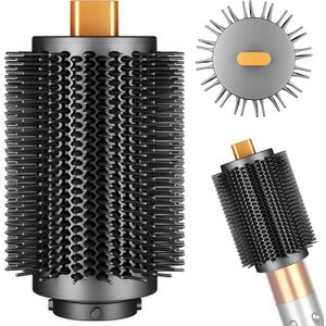 Upgraded Large Round Volumizing Brush for Dyson Airwrap Attachments, 3-Inch Large Barrel Round Brush Attachment Compatible with Airwrap HS01/05/08, Flexible Bristles for Volume Smooth Curling