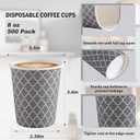 Lamosi Coffee Cups 8 oz 500 Pack, Disposable Paper Coffee Cups, Hot Cups | Insulated Paper Cups No Lids for Hot Drinks, Cold Beverage, Tea, Office, Events, Meetings and Parties