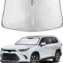 EcoNour Windshield Sunshade Compatible for Lexus TX/Toyota Grand Highlander 2024 2025 2026 XLE, MAX, Limited, Platinum, Sun Visor for Front Window Sun Shade Cover, Blocker&Protector, Car Accessories