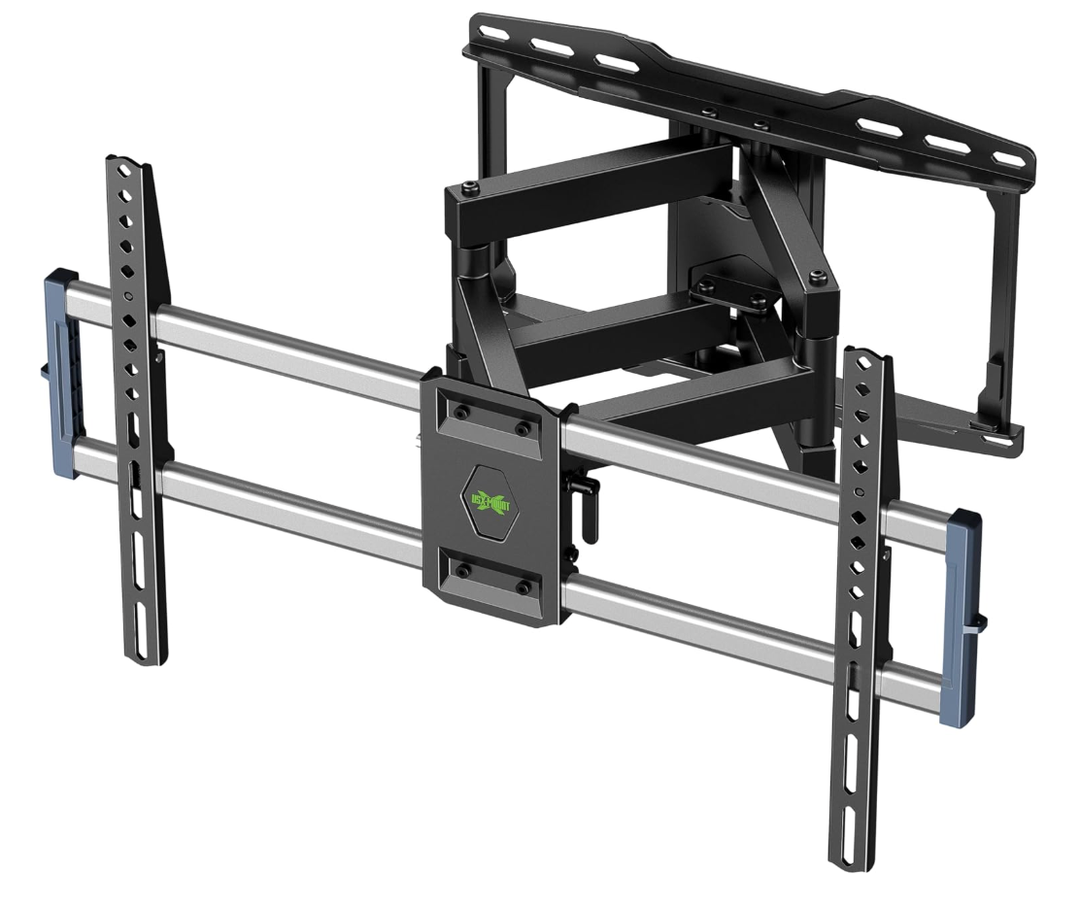 Outdoor TV Wall Mount for 47-90 Inch Television, Mount with Swivel and Tilt, Full Motion Weatherproof TV Bracket with Articulating Dual Arms, Max VESA 600X400 mm, 132lbs