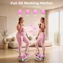 Rock Stepper, Side to Side Stepper for Exercise at Home, Low-Impact 3D Rocking Stepper Machine with Resistance Bands & Non-Slip Mat, Side Stepper for Full Body Workout, 250 LBS Capacity
