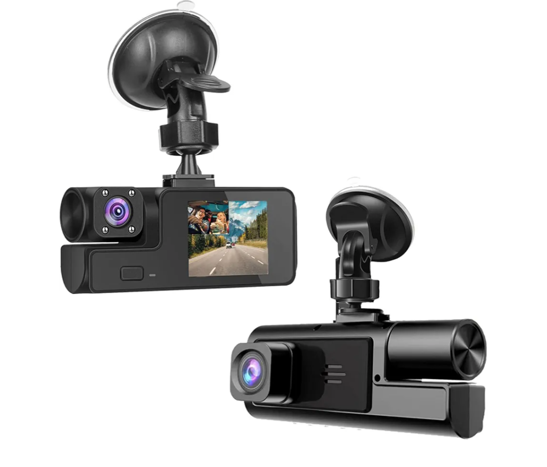 1080P Dual Dash Camera for Car Front and Inside Dashcam Car Security Video Recorder,170°Wide Angle Vehicle Cam,WDR,G-Sensor,2’’ IPS Screen,Loop Recording,Night Vision (Dual Dash Cam Without Card)