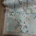 LZYRF Vintage Chinoiserie Cherry Blossom Mahjong Mat 31.5 x 31.5 in, Cottagecore Botanical Floral Bird Anti Slip and Noise Reduction Game Table Cover for Mahjong Dominoes Card Board Tile Games