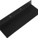 Linear Floating Shelf Wall Mounted Metal Shelves Heavy Duty Industrial Modern Steel Black Linear Metal Wall Shelf Display Shelves for Decorative for Modern Farmhouse Living Room (8"*24")