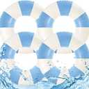 4PCS Floats for Adults Rings Striped Pool Float Large Swim Ring for Adults,30 Inch Classic Striped Teens Adult Inner Tubes Summer Beach Bachelorette Party (Blue Striped)