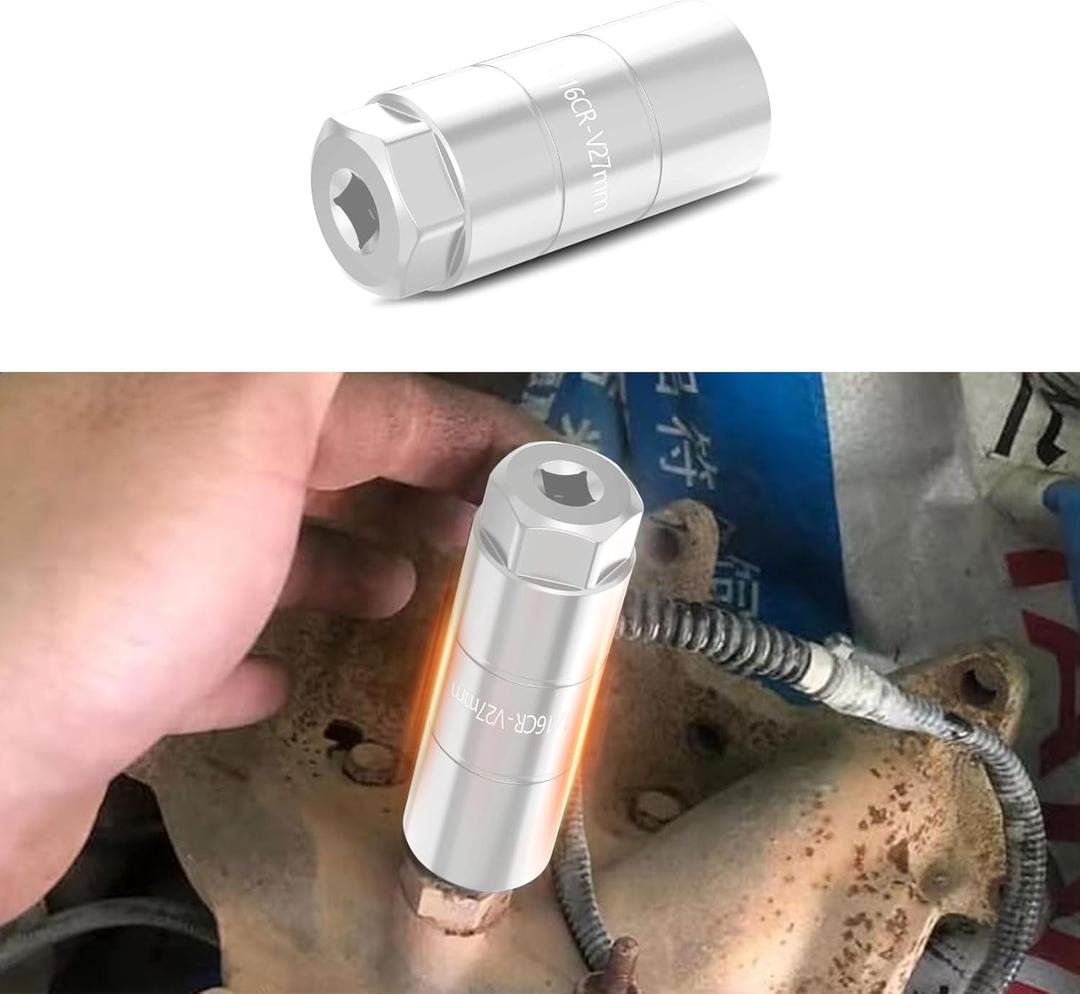 Oil Pressure Switch Socket, 3" Oil Pressure Sensor Switch, 3/8" Drive or 1 1/8" hex Fits 1" and 1 1/16" Switches, Car Accessories Oil Pressure Sending Socket for Oil Sending Unit (Silver)