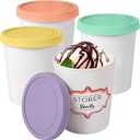 WALL QMER Premium Ice Cream Containers (4 Pack