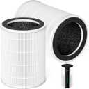 HAP606 Replacement Filter for XenonLab & FreAire, 2-Pack HAP609 Filter Replacement Compatible with ECOSELF HAP609, XenonLab & FreAire HAP606 Purifiers, 3-Stage HEPA & Activated Carbon Filtration