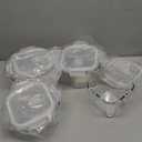 Glass Soup Containers with Lids 32 oz, 4 Cup Glass Storage Containers, Tall Borosilicate Glass Food Storage Containers for Lunch, Ice Cream, Travel and Deli, Soup Freezer Safe Containers with Lids