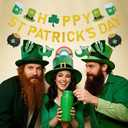 Happy St Patricks Day Banner No DIY St Patricks Day Decorations 3 Pcs Saint Patricks Day Decorations Glitter St Patricks Decor Party Supplies