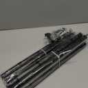 SOMINS 1 Inch Curtain Rods for Windows 66 to 120, Outdoor Heavy Duty Adjustable Curtain Rod, Indoor Modern Drapery Pole, Black, 66-120"