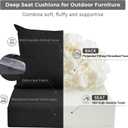 IPYNBAP Outdoor Cushions for Patio Furniture,Outdoor Seat Cushion Set 24 x 24 x 4 Inch,Waterproof & Fade Resistant Outdoor Chair Cushions,Deep Patio Chair Cushion with Removable Cover,Black