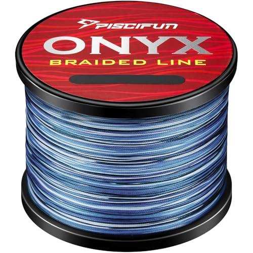 Piscifun Onyx Braided Fishing Line Advanced Superline Braid Lines 300Yd 20lb Blue-Camo