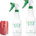 Uineko Plastic Spray Bottle (3 Pack, 32 Oz, 3 Colors) Heavy Duty All-Purpose Empty Spraying Bottles Leak Proof Commercial Mist Water Bottle for Cleaning Solutions Plants Pet with Adjustable Nozzle