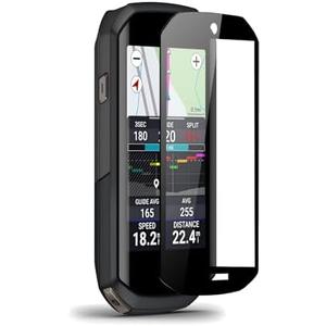 Screen Protector Tempered Glass 3 PCS Compatible with Garmin Edge 1050, Fit Curved Screen Anti-Scratch Bubble-Free HD Clear Film 9H Hardness