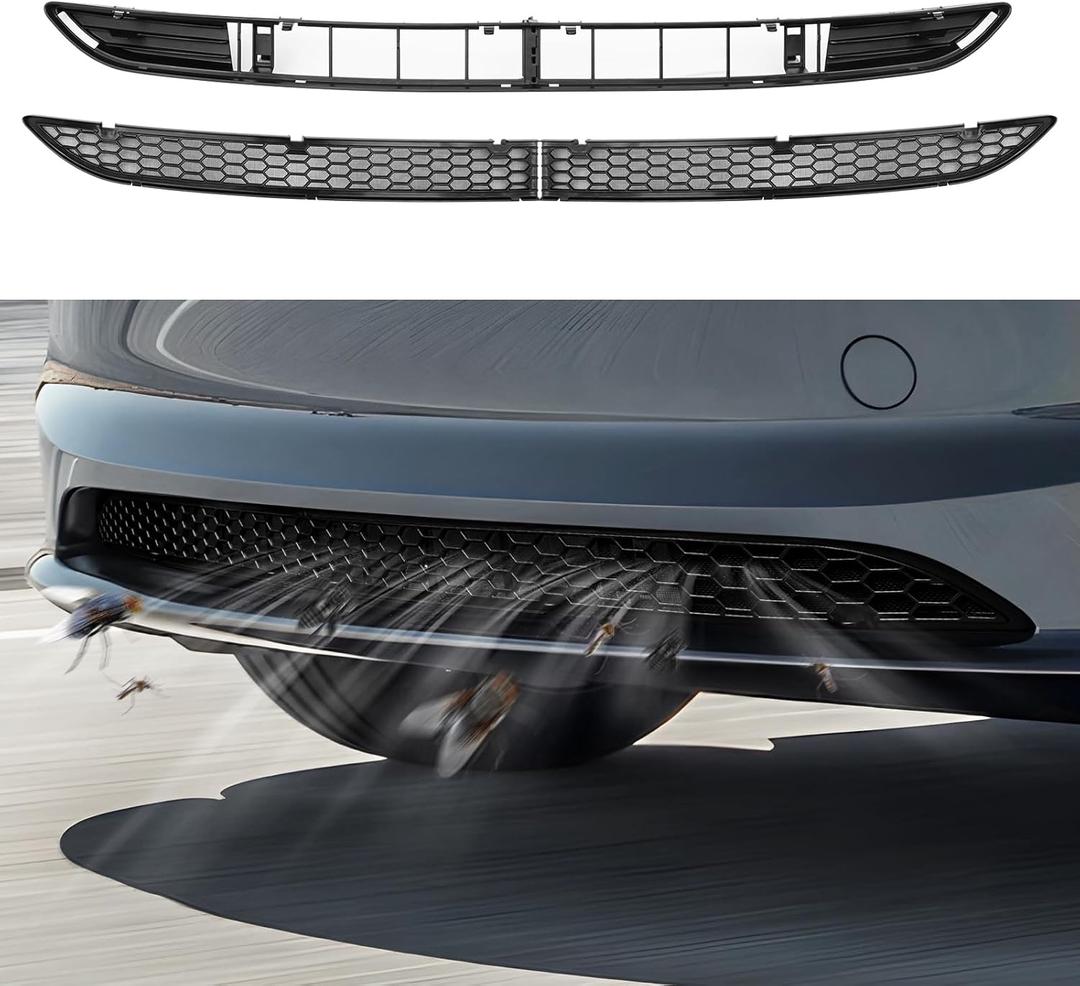 Shademax Front Grill Mesh Inserts for Refreshed Tesla Model 3 Highland 2024 2025 2026 Air Inlet Vent Grille Cover Replacement for Tesla Model 3 Highland 2025 Accessories (Detachable Version)