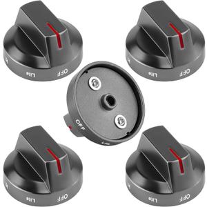 AMI PARTS DG94-03500A/Z Gas Stove Knob Replacement(Black) and DG94-03500X Gas Stove Knobs -Models NX60T8111SS NX60T8311SS NX60T8711SS for Oven Burner Top Stove knobs