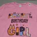 Mommy of The Birthday Girl Party Blue Dog Lover Matching T-Shirt XXL