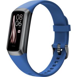 Fitness Tracker with 24/7 Heart Rate Sleep Blood Oxygen Monitor,IP68 Waterproof Smart Watch,1.10''AMOLED Touch Color Screen,Step Counter Health Activity Trackers for Women Men (Blue)