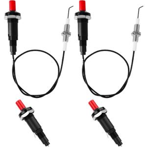 Piezo Spark Igniter with Ignition Switch, with Metal Wire Gasket Nut Grill Igniter Replacement for Gas Grill Fireplace Stove Heater Practical Kitchen Outdoor Accessories