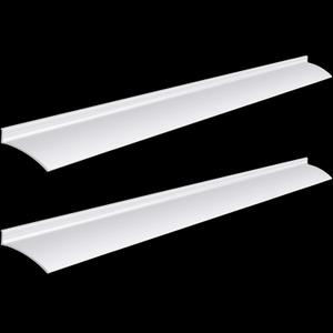 Hicarer 2 Pcs 40 Inch Anodized Aluminum Door Drip Cap Overall Height 1-1/2 Inches Overhead Edge Window Rain Deflector Home Rain Drip Guard Door Top Weatherstrip (White) Hicarer 2 Pcs 40 Inch Anodized Aluminum Door Drip Cap Overall Height 1-1/2 Inches Overhead Edge Window Rain Deflector Home Rain Drip Guard Door Top Weatherstrip (White)