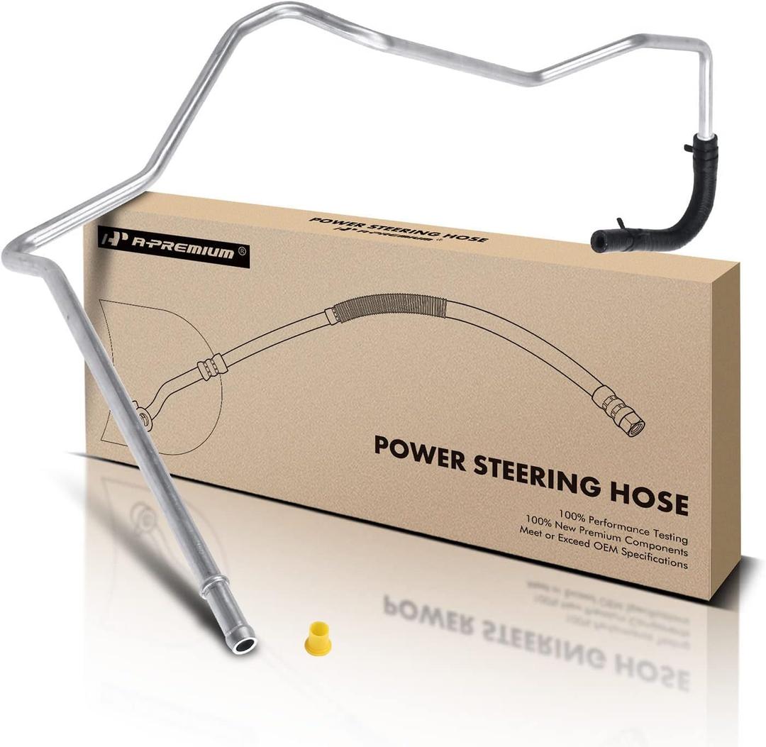 A-Premium Power Steering Return Hose Line Assembly Compatible with Hyundai Genesis 2009-2014, V6 3.8L DOHC, Pipe To Cooler