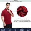 Mens Long and Short Sleeve Polo Shirts Pocket Casual Solid Cotton Blend Drop Cut Collared Polo Shirts for Men (S)