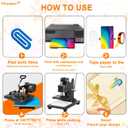 Sublimation Blanks Clips, Jumbo Paper Clips Clear for Heat Transfer DIY Design (12, 4"X2")