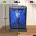 CVHOMEDECO. Moroccan Electric Wax Melt Warmer Decorative Candle Warmer Burner for Scented Candles, Wax Melts and Tarts to Freshen Room, Idea for Home and Office Decor., Square, Cobalt Glass