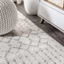 JONATHAN Y Boho Vintage Diamond Cream/Gray Oval Area Rug 4X6 ft, Moroccan Hype for Living Room, Bedroom, Kitchen, Office, Easy-Cleaning, High Traffic, Pet-Friendly, Non-Shedding (MOH101B-4OV)