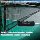 PreAsion 42FT Professional Tennis Net - 12.7m x 1.07m, Heavy-Duty Nylon & PE Construction, UV-Resistant, with Galvanized Steel Rope & Copper Grommets for Indoor/Outdoor Tennis Courts 2 of them