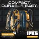 2 x M300A Ear Protection For Gun Range - Shooting Ear Muffs with Ergonomic Gel Cushions, IPX5 Waterproof Gear (Brown)