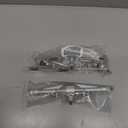 CNC Metal Front and Rear Straight Complete Axle for 1/10 Axial SCX10 II 90046 90047 RC Crawler Car New Upgrade Parts (Silver)