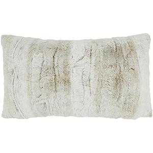 SARO LIFESTYLE Soft and Snuggly Faux Fur Poly Filled Throw Pillow, 12 x 20