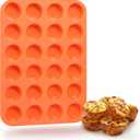Silicone Muffin Pan - 24 Cups Mini Cupcake Pan - Non-Stick Silicone Baking Tray for Muffin Cakes, Bread, Tart, Brownies - Food Grade and BPA Free, Dishwasher Safe