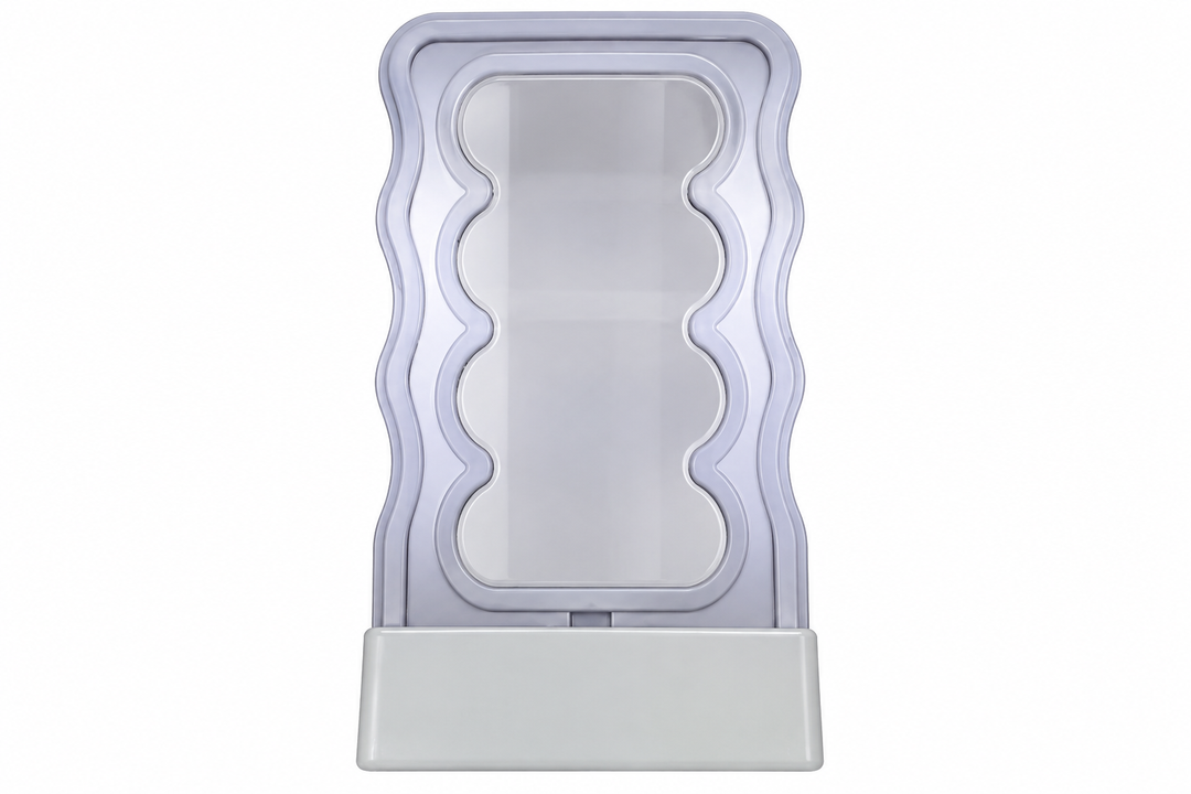 Phone Holder With Wavy LED Light And Mirror